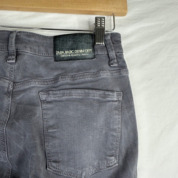 Zara Women's Basic Denim Dark Gray Jeans Size 8 - Picture 6 of 9